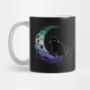 Gay Man Pride Cat Moon Mug